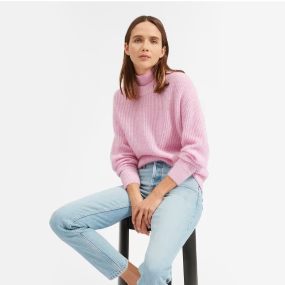 Everlane Alpaca crew xs pink